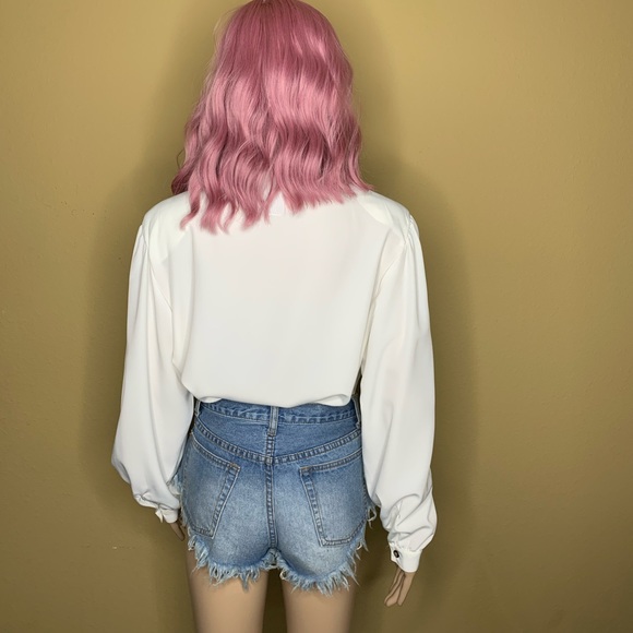 Koret Vintage White Embroidered Button Down Blouse - Picture 4 of 5